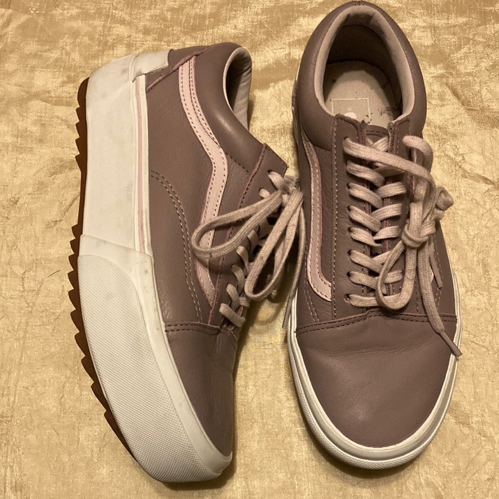 Vans Old Skool Stacked Tumbled Leather Platform Sneaker